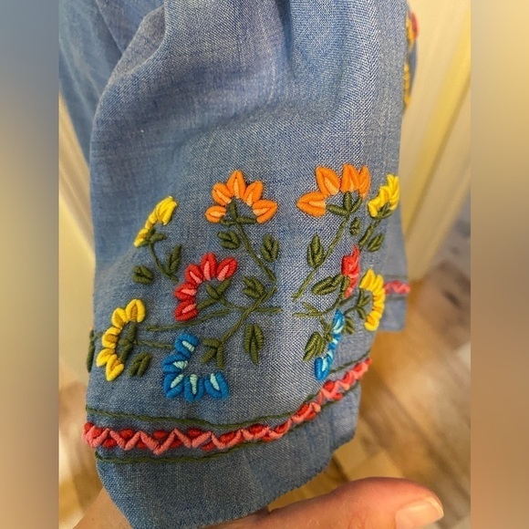 Vintage handmade crewel work boho dress small - Picture 4 of 6